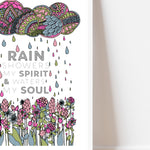 Load image into Gallery viewer, Rain showers my spirit and waters my soul print
