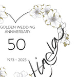 Load image into Gallery viewer, Golden Wedding Anniversary personalised print
