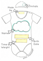 Load image into Gallery viewer, Neutral Cloud Personalised Baby Grow Print

