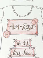 Load image into Gallery viewer, Pink Buttons Personalised Baby Grow Print
