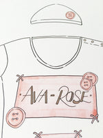 Load image into Gallery viewer, Pink Buttons Personalised Baby Grow Print

