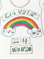 Load image into Gallery viewer, Rainbow Personalised Baby Grow Print
