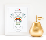 Load image into Gallery viewer, Rainbow Personalised Baby Grow Print
