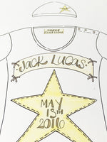 Load image into Gallery viewer, Yellow Star Personalised Baby Grow Print
