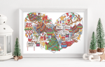 Load image into Gallery viewer, Personalised Colour Christmas Family Heart Keepsake
