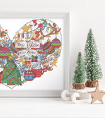 Load image into Gallery viewer, Personalised Colour Christmas Family Heart Keepsake
