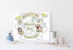 Load image into Gallery viewer, Balloons Cloud Cycle Personalised Print
