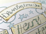 Load image into Gallery viewer, Blue Stars Cloud Cycle Personalised Print
