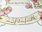 Load image into Gallery viewer, Pink Flower Cloud Cycle Personalised Print
