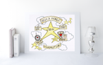 Load image into Gallery viewer, Yellow Stars Cloud Cycle Personalised Print
