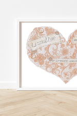 Load image into Gallery viewer, Vintage Lace Personalised Wedding Print
