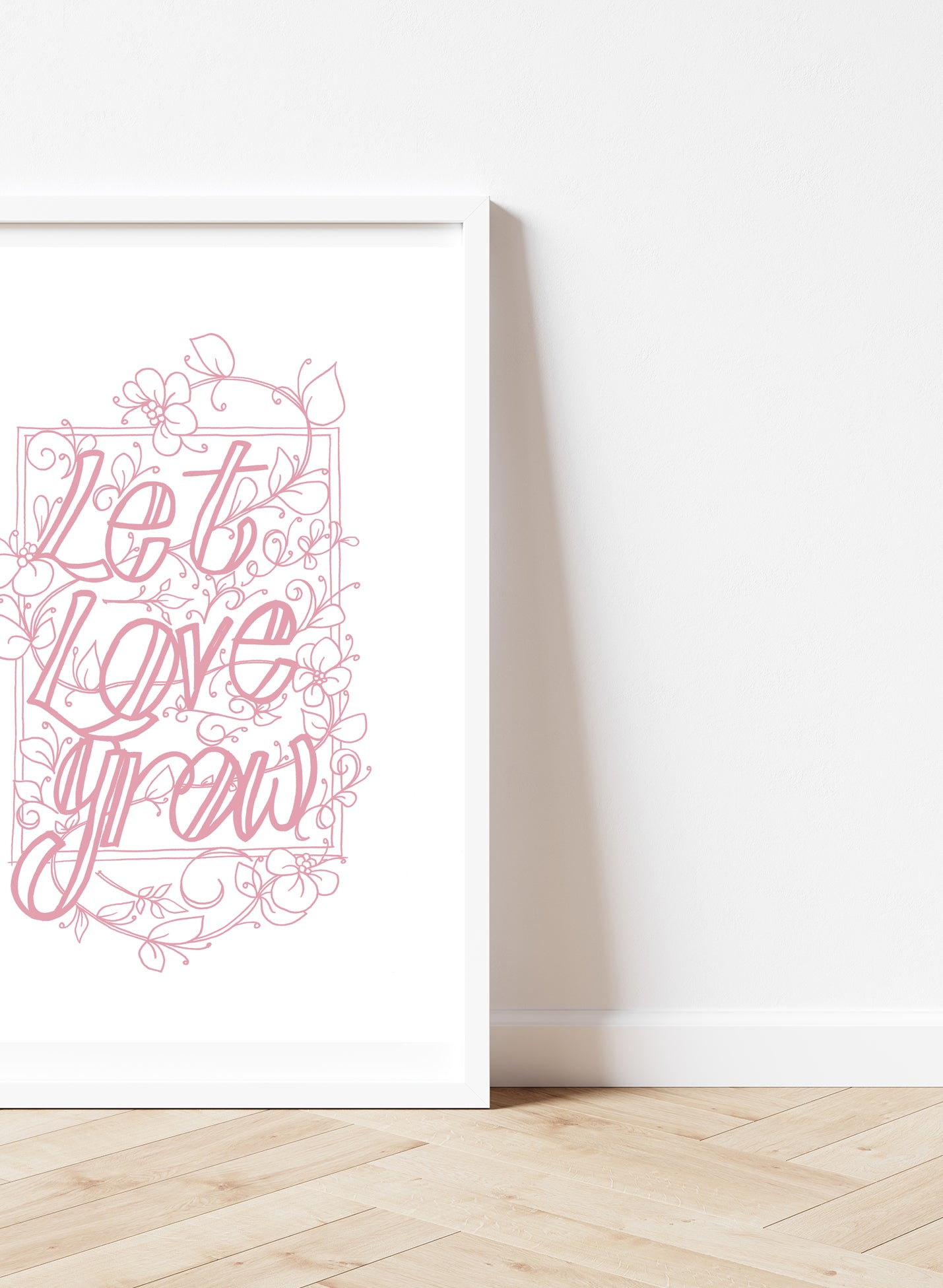 Let Love Grow Print - Rose