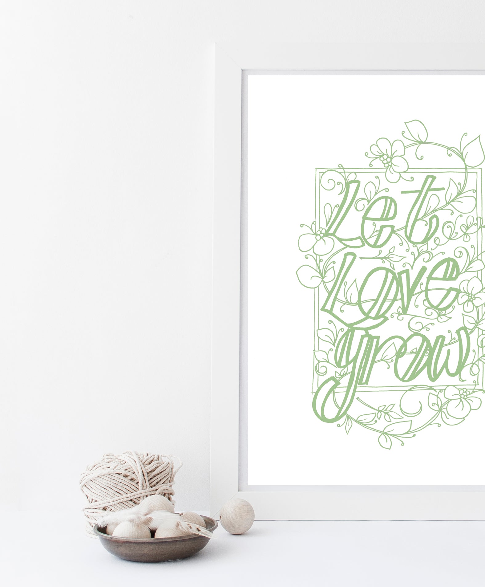 Let Love Grow Print - Sage