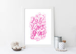 Load image into Gallery viewer, Let Love Grow Print - Bright Pink
