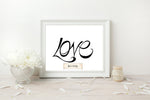 Load image into Gallery viewer, Hand Illustrated Love Print - Black on White
