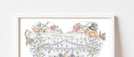 Load image into Gallery viewer, Mr &amp; Mrs Birds and Bunting Personalised Wedding Print

